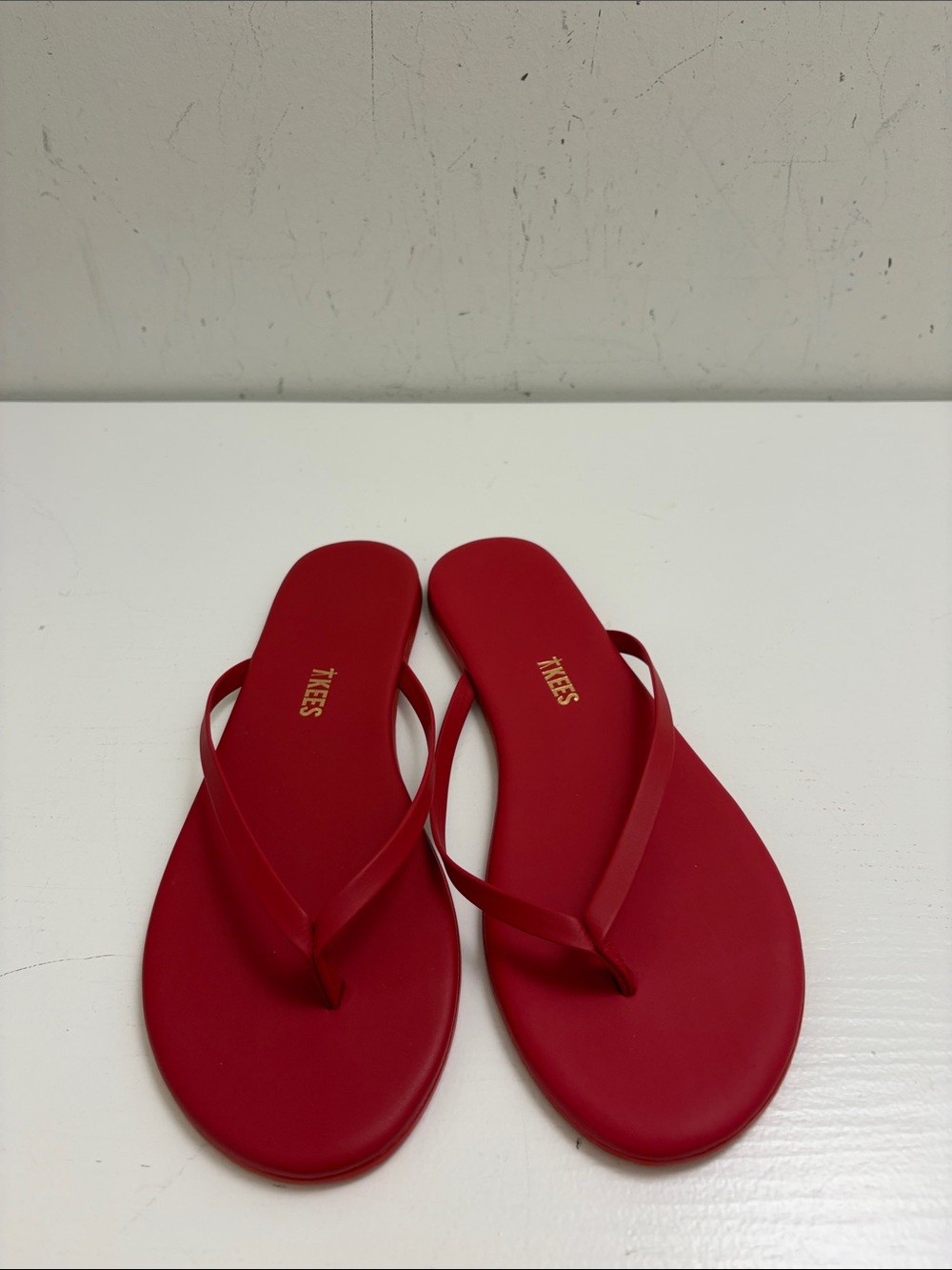 TKEES Solids Flip Flop - Red
